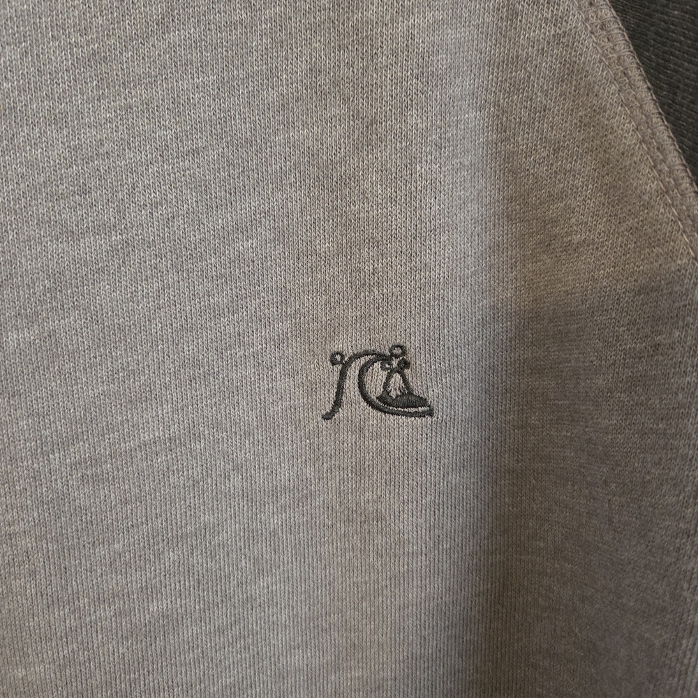 Quicksilver Men’s GreyBlack Sweatshirt Pullover Crewneck Surf Logo Plus Size XXL - Picture 5 of 14